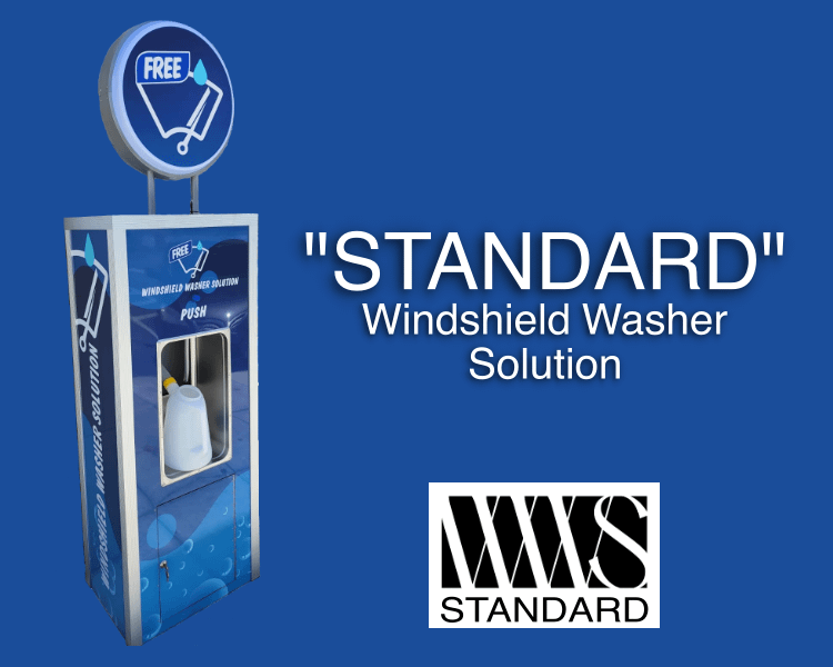 WWS Standard Series  – Windshield Washing Solution Kiosk